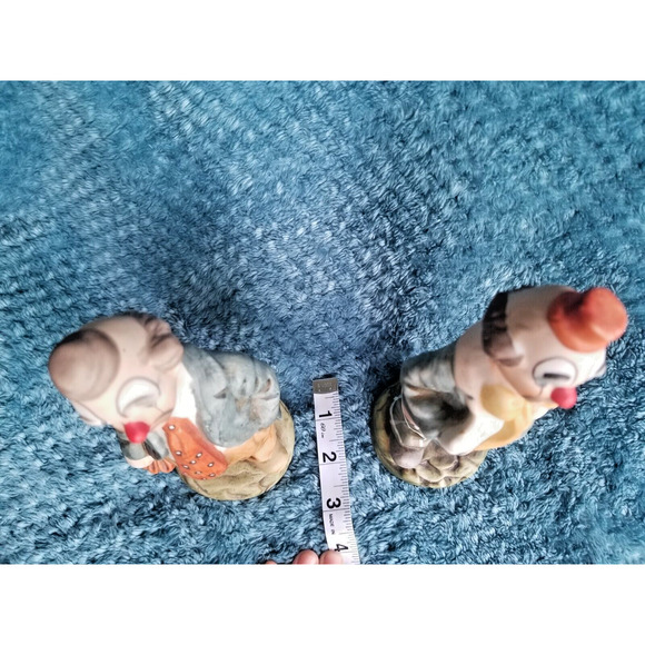 Set Of 2 Vintage Art Mark Porcelain Clown Figurines - Picture 13 of 13